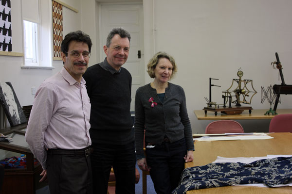 Dr Philip Sykas, Professor John Styles and Meg Andrews