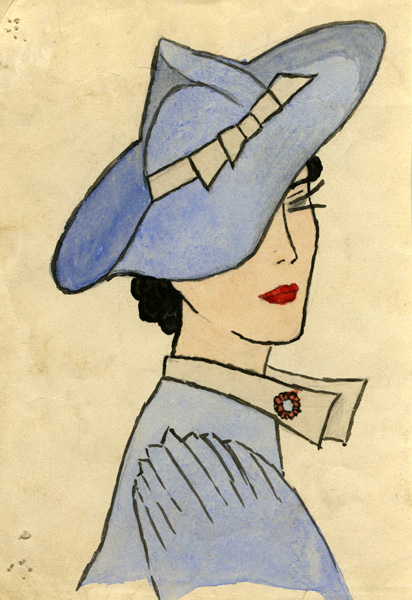 Fashion drawing by Irene Holmes 